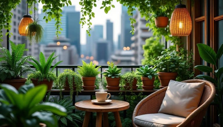 transformez votre balcon en ville en une mini-oasis avec une décoration verte apaisante et des idées pratiques pour un espace nature en plein cœur urbain.
