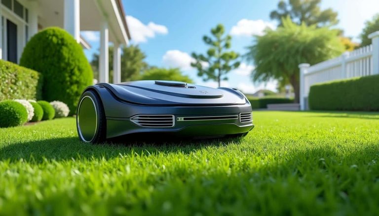la tondeuse robot garantit un gazon parfaitement entretenu en le maintenant à une hauteur constante de façon autonome et efficace.