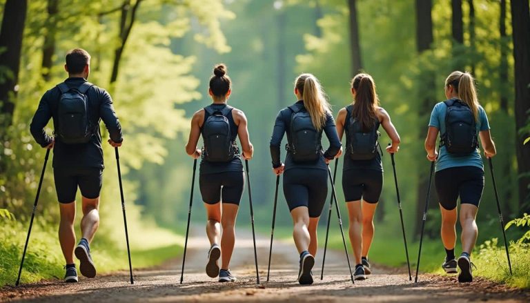 découvrez comment la marche nordique fait travailler l'ensemble des chaînes musculaires pour un entraînement complet du corps, favorisant force, endurance et bien-être.