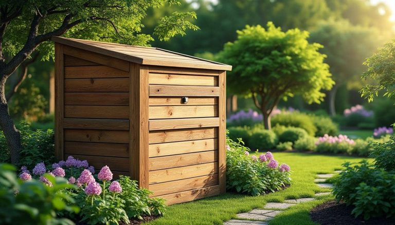 découvrez comment le composteur en bois s'intègre harmonieusement dans le décor de votre jardin, alliant esthétique naturelle et praticité pour un jardinage écologique.