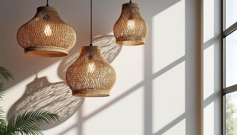 découvrez comment les suspensions en osier créent des ombres portées graphiques pour une ambiance élégante et naturelle dans votre intérieur.
