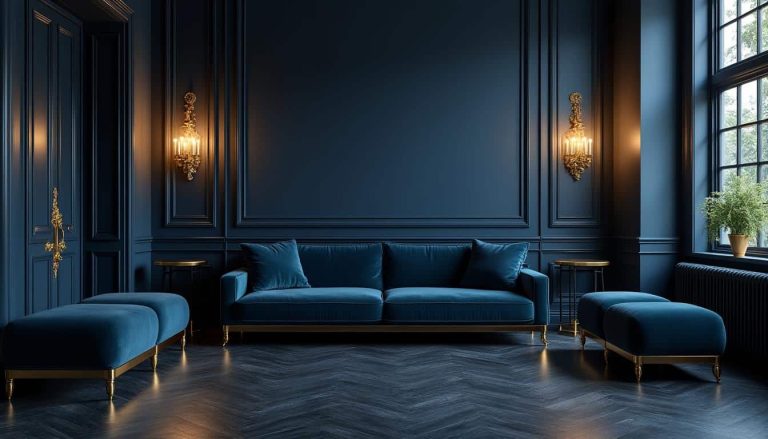 découvrez comment les touches dorées apportent élégance et lumière aux intérieurs aux couleurs sombres, sublimant chaque espace avec raffinement et chaleur.