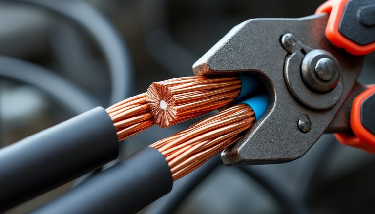 découvrez une pince coupante puissante, idéale pour sectionner facilement les câbles électriques de forte section en toute sécurité.