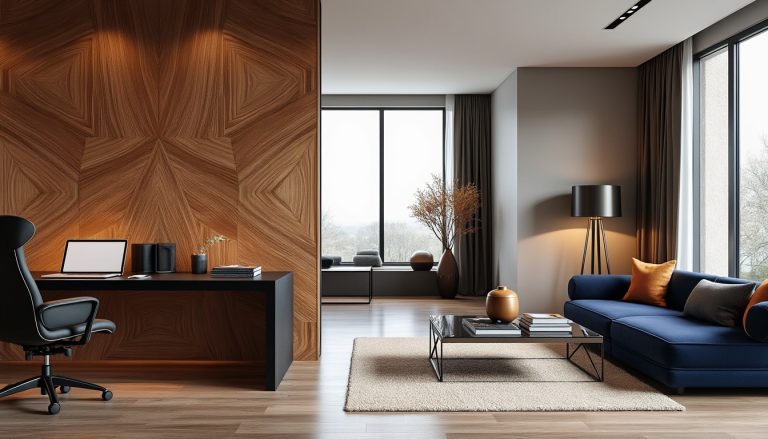 découvrez comment un claustra intérieur sépare élégamment votre bureau du salon, alliant esthétique et fonctionnalité pour un espace harmonieux.