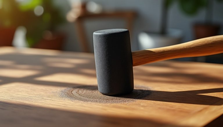le maillet en caoutchouc est idéal pour protéger les surfaces délicates lors du montage, évitant les rayures et les dommages tout en assurant une frappe efficace et sécurisée.