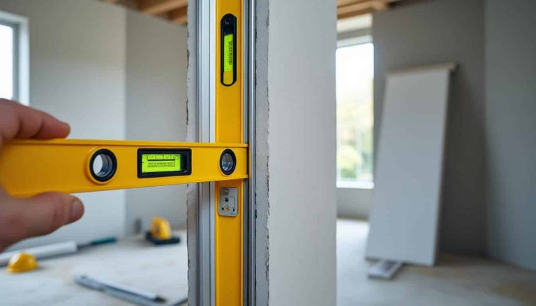 découvrez comment le niveau à bulle garantit la verticalité parfaite des cloisons en placo pour des travaux précis et professionnels.