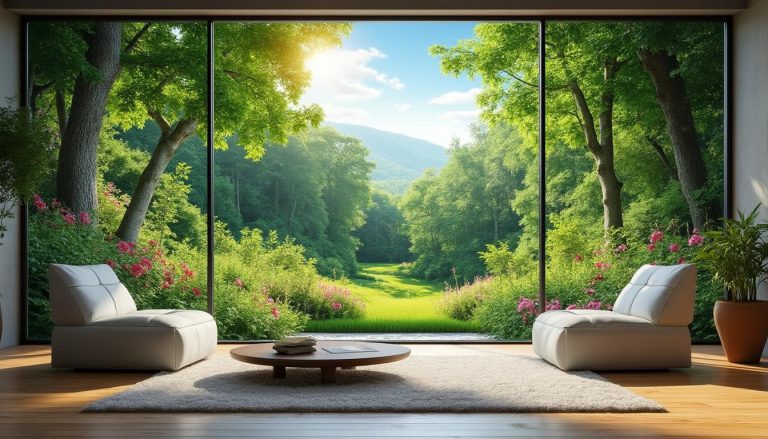 découvrez comment le papier peint panoramique transforme vos murs en une véritable fenêtre sur la nature, apportant espace et sérénité à votre intérieur.