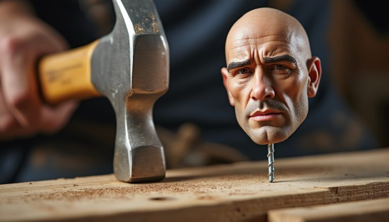 découvrez notre marteau de menuisier performant qui enfonce les pointes sans laisser de traces, idéal pour un travail précis et soigné.
