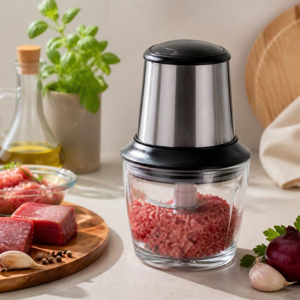 Mini hachoir spécial viande présenté seul