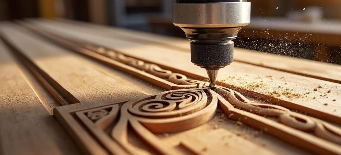 découvrez comment la défonceuse permet de réaliser facilement des moulures élégantes sur les bords de vos tables pour un fini professionnel et raffiné.