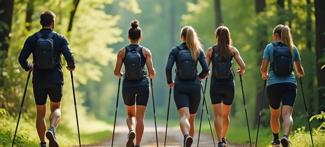 découvrez comment la marche nordique fait travailler l'ensemble des chaînes musculaires pour un entraînement complet du corps, favorisant force, endurance et bien-être.