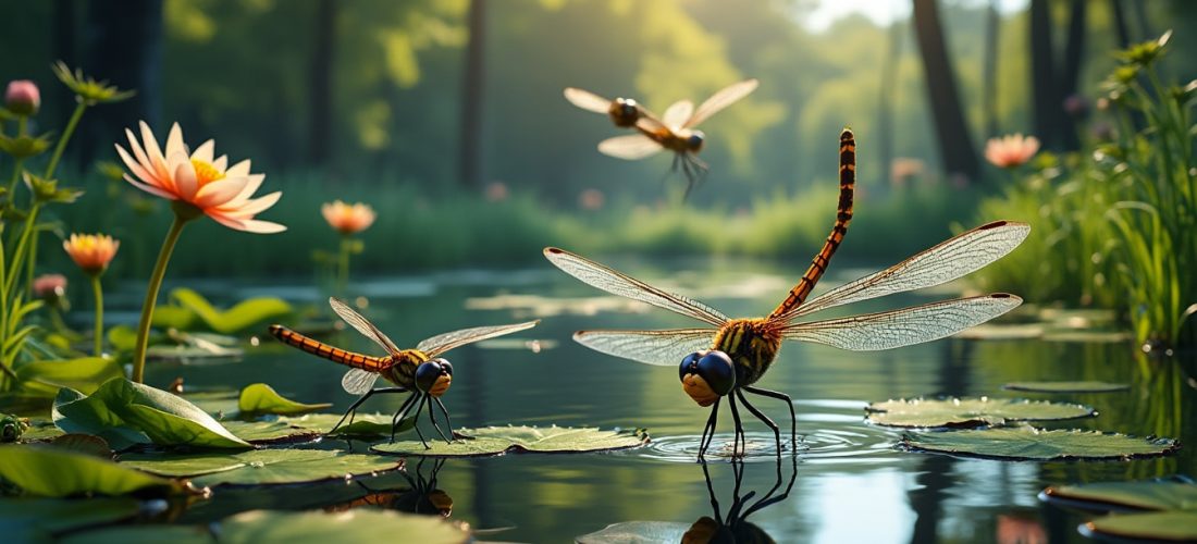 découvrez comment une mare de jardin attire les libellules, des prédatrices naturelles de moustiques, pour un environnement sain et sans nuisance.