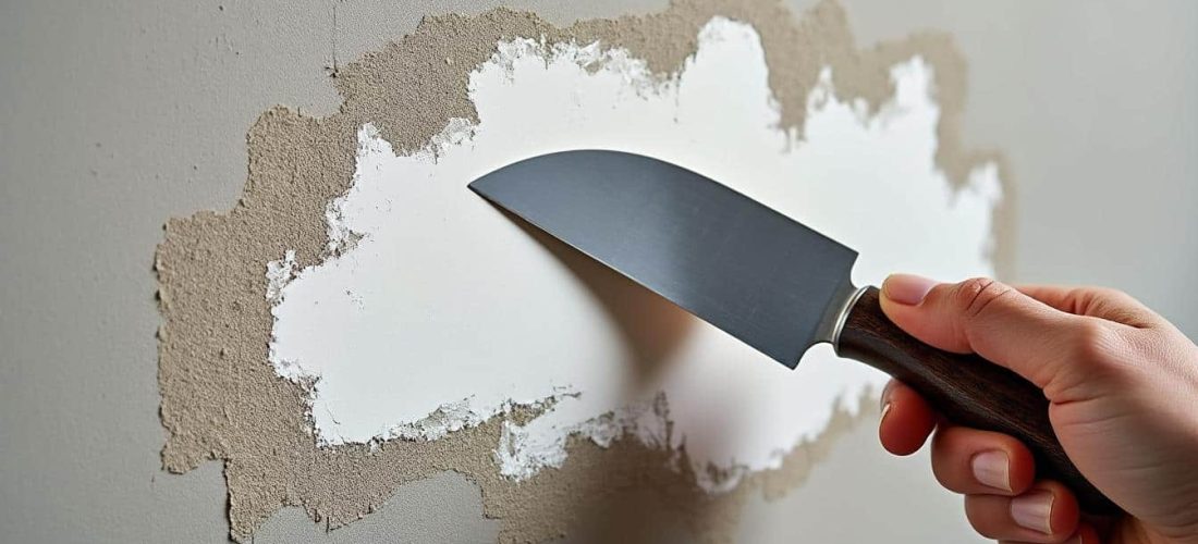découvrez comment la spatule à enduire aide à lisser facilement les fissures des murs en plâtre pour des surfaces impeccables et prêtes à peindre.