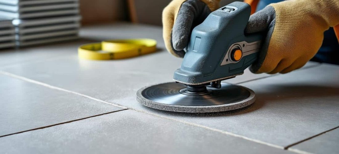 le coupe-carrelage manuel permet de segmenter proprement et précisément les dalles de grès cérame, assurant une finition nette pour tous vos projets de carrelage.
