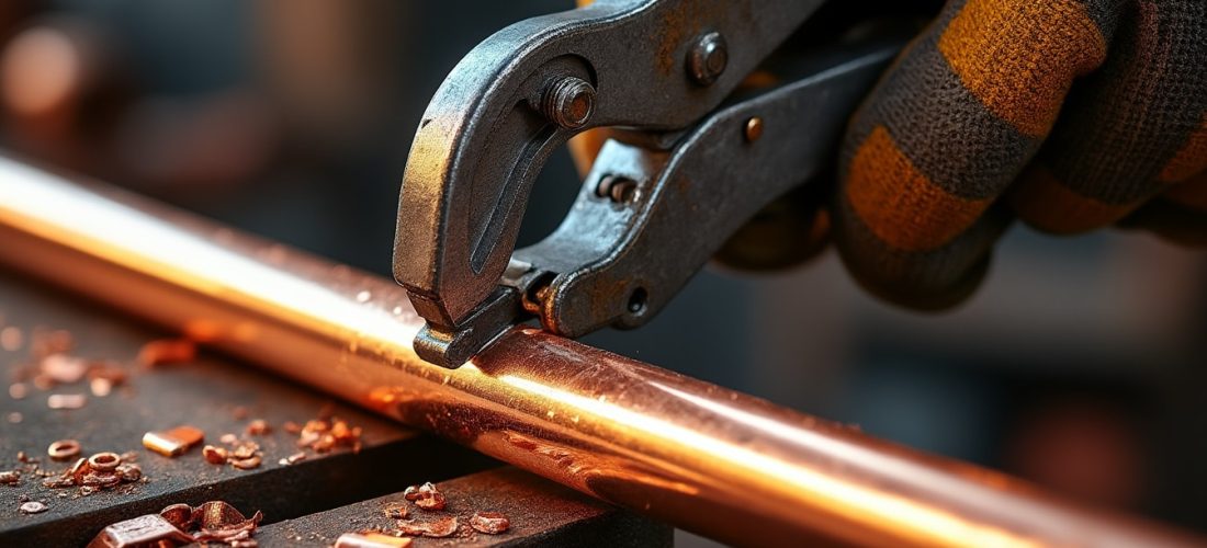 le coupe-tube cuivre permet de préparer efficacement les tuyaux en cuivre avant la soudure à l'étain, assurant une coupe précise et propre pour un assemblage optimal.