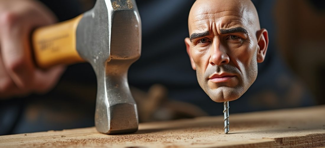 découvrez notre marteau de menuisier performant qui enfonce les pointes sans laisser de traces, idéal pour un travail précis et soigné.
