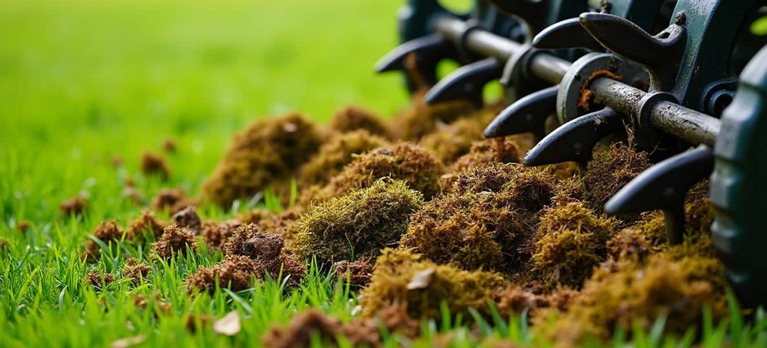 découvrez comment le scarificateur de gazon élimine efficacement la mousse et le feutre accumulés pour un jardin sain et verdoyant.