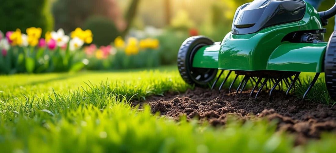 découvrez comment le scarificateur de pelouse améliore la santé de votre gazon au printemps en favorisant une meilleure aération pour un gazon dense et éclatant.