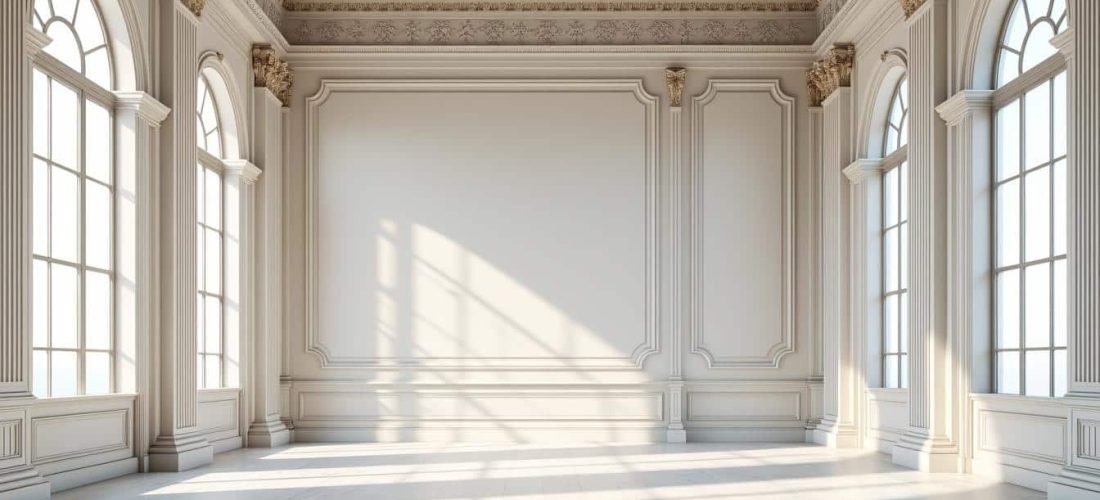 découvrez comment le style néoclassique utilise des moulures raffinées pour structurer et embellir l'espace intérieur avec élégance.