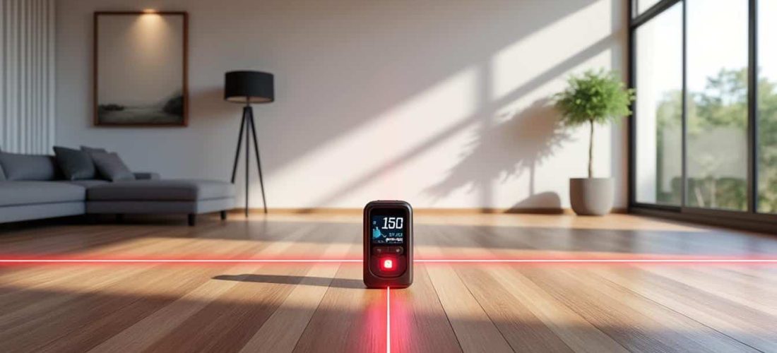 le télémètre laser permet de mesurer avec précision les surfaces, facilitant ainsi l'établissement de devis fiables et rapides.