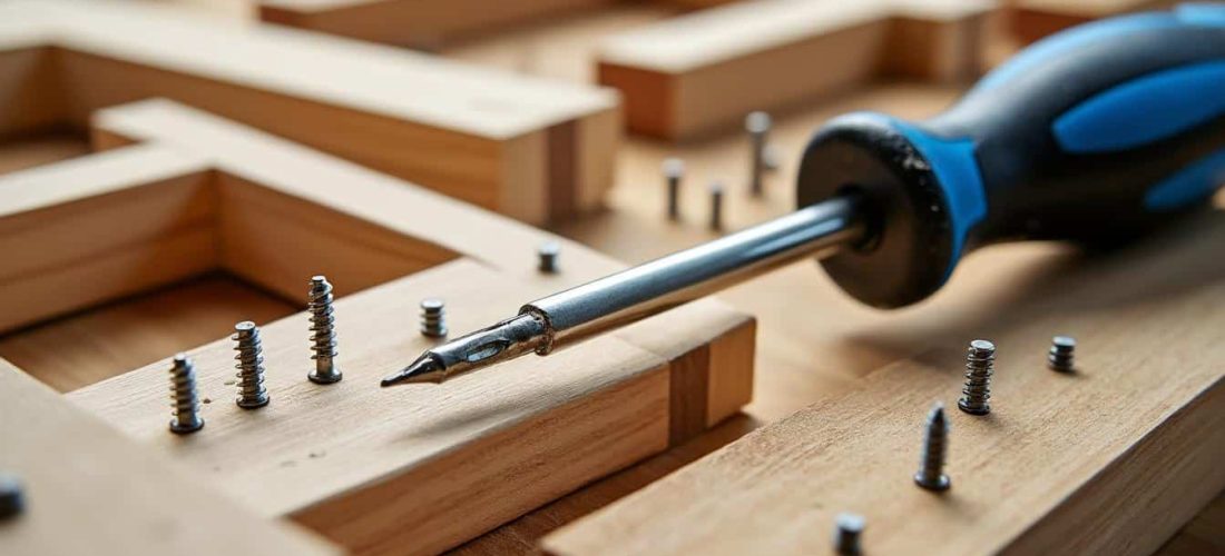 le tournevis cruciforme, outil essentiel pour un montage précis et efficace de vos meubles, facilite chaque étape avec robustesse et confort.
