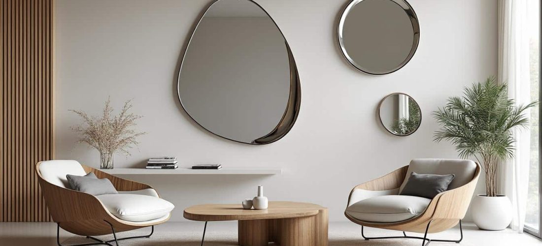 découvrez comment les miroirs organiques apportent douceur et fluidité en brisant la rigidité des meubles rectilignes, pour un intérieur à la fois moderne et chaleureux.