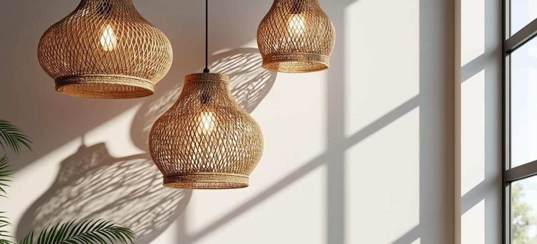 découvrez comment les suspensions en osier créent des ombres portées graphiques pour une ambiance élégante et naturelle dans votre intérieur.