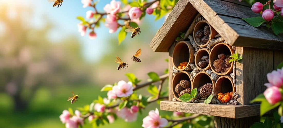 découvrez comment un hôtel à insectes peut stimuler la pollinisation naturelle de votre verger en attirant des pollinisateurs essentiels pour un environnement sain et productif.
