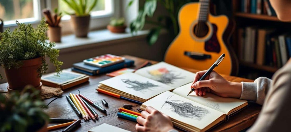 découvrez un lifestyle créatif unique mêlant journaling, dessin et musique à la carte pour exprimer votre imagination et enrichir votre quotidien.